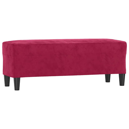 Sitzbank Weinrot 100x35x41 cm Samt