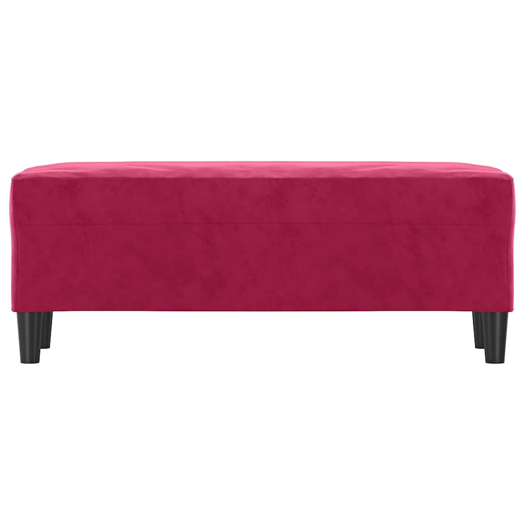 Sitzbank Weinrot 100x35x41 cm Samt