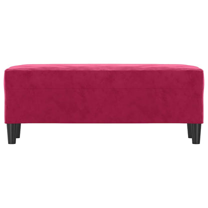 Sitzbank Weinrot 100x35x41 cm Samt