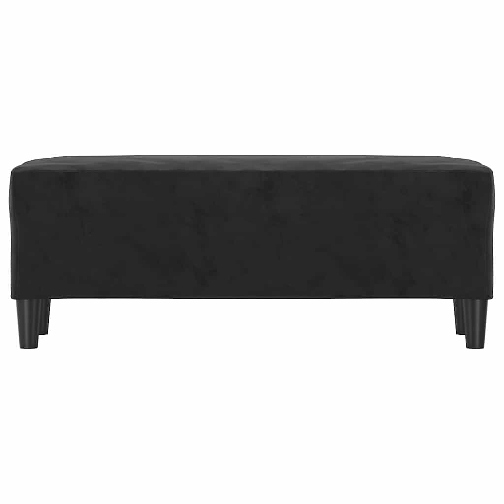 Sitzbank Schwarz 100x35x41 cm Samt
