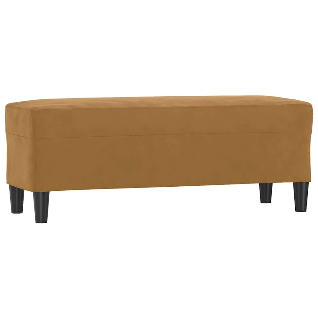 Sitzbank Braun 100x35x41 cm Samt