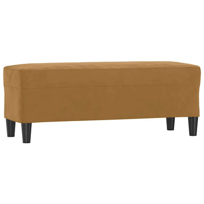 Sitzbank Braun 100x35x41 cm Samt