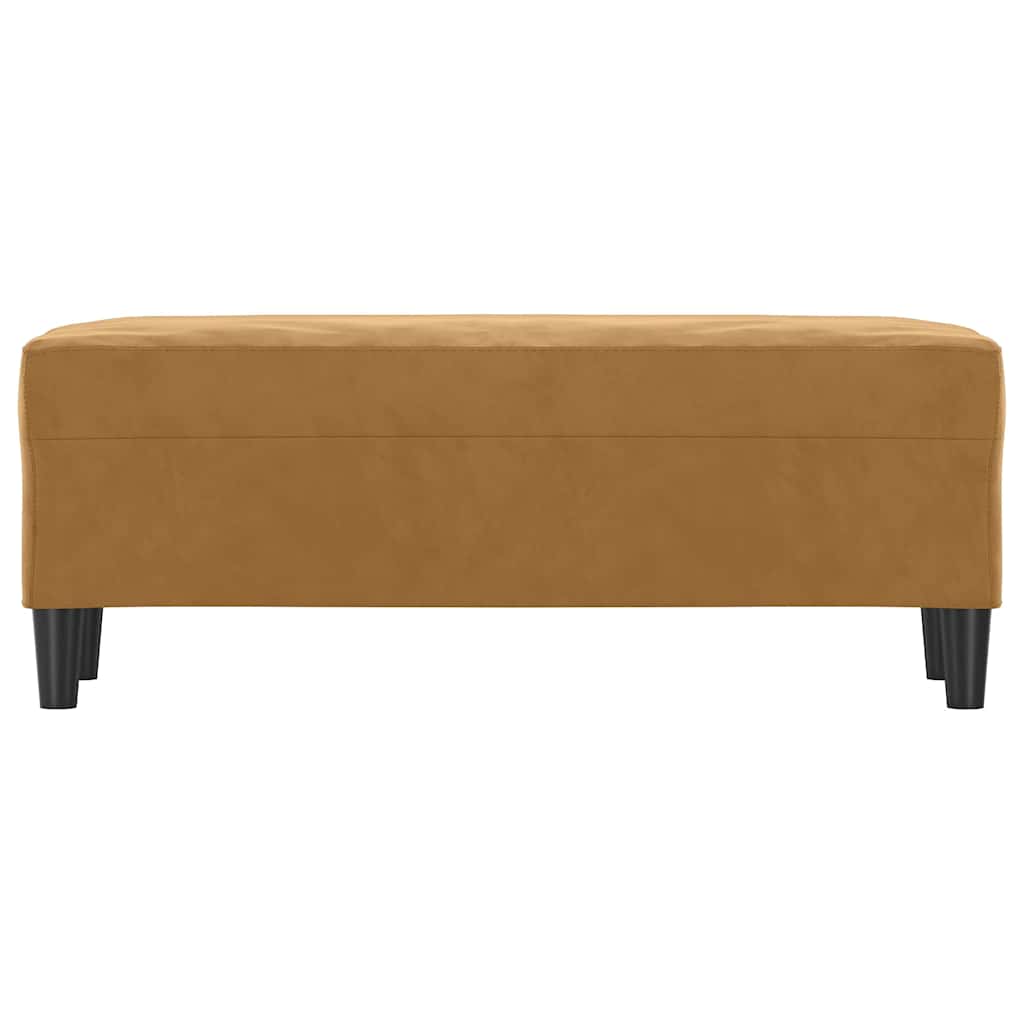 Sitzbank Braun 100x35x41 cm Samt