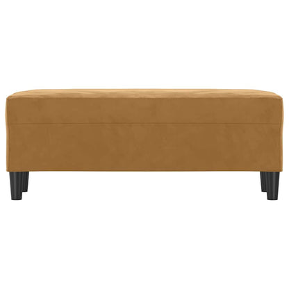 Sitzbank Braun 100x35x41 cm Samt