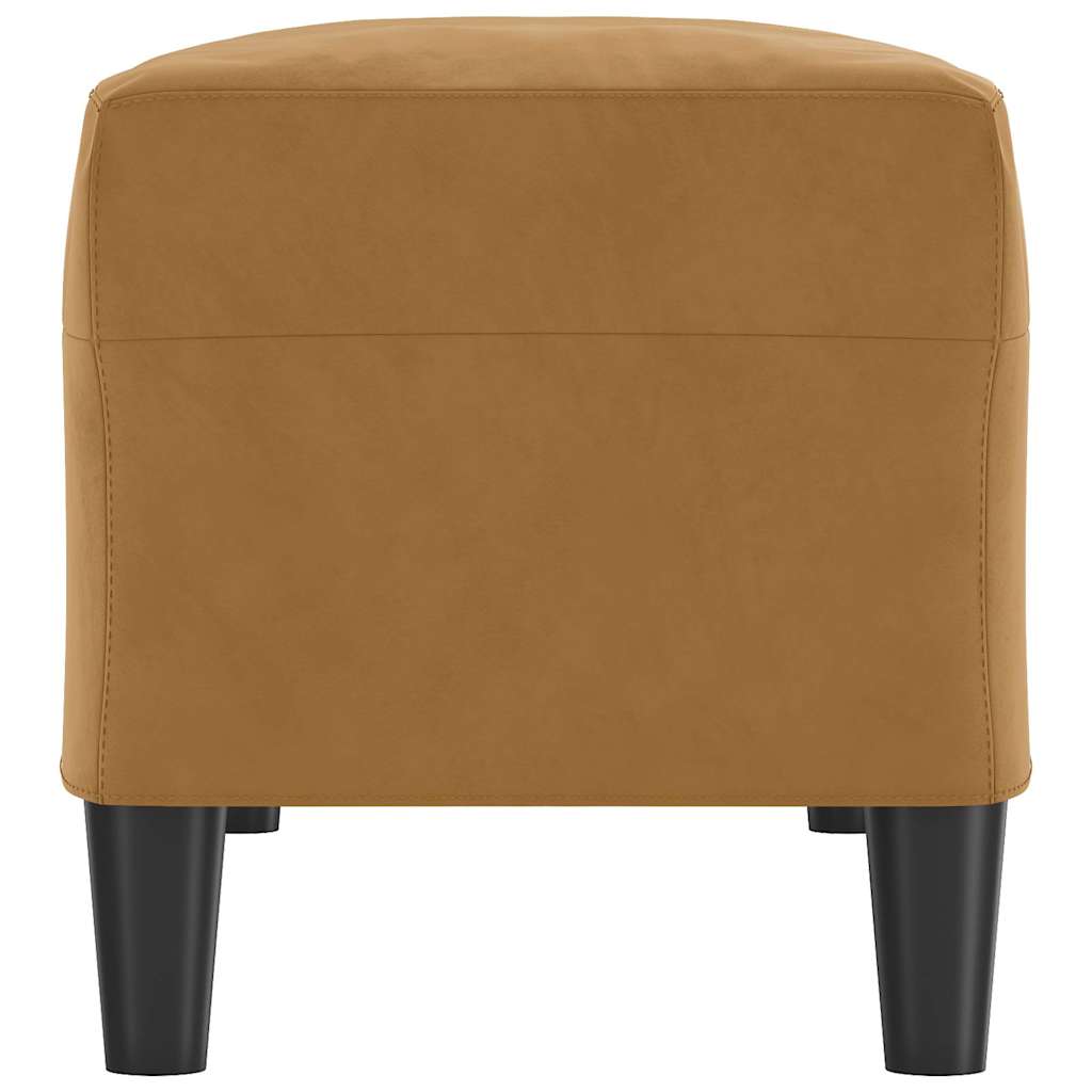 Sitzbank Braun 100x35x41 cm Samt
