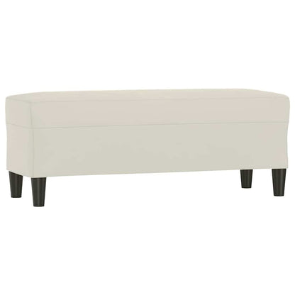 Sitzbank Creme 100x35x41 cm Samt