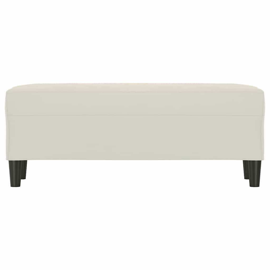 Sitzbank Creme 100x35x41 cm Samt