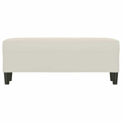 Sitzbank Creme 100x35x41 cm Samt