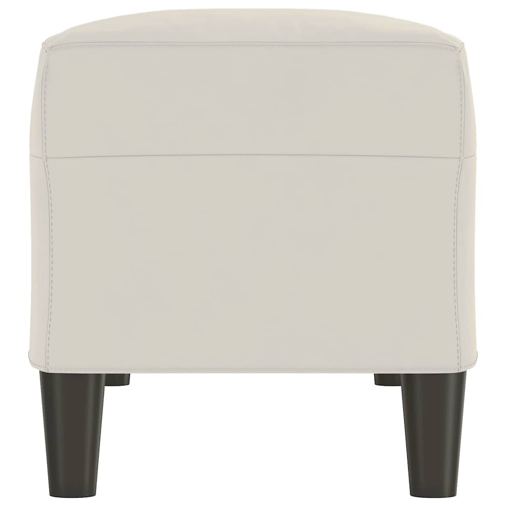 Sitzbank Creme 100x35x41 cm Samt