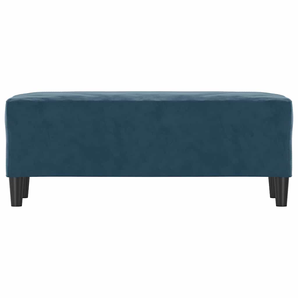 Sitzbank Blau 100x35x41 cm Samt