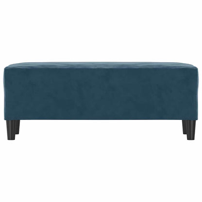 Sitzbank Blau 100x35x41 cm Samt