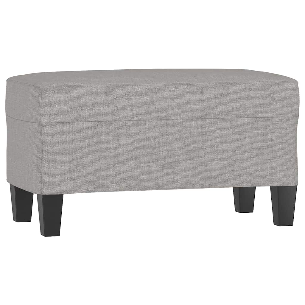Sitzbank Hellgrau 70x35x41 cm Stoff
