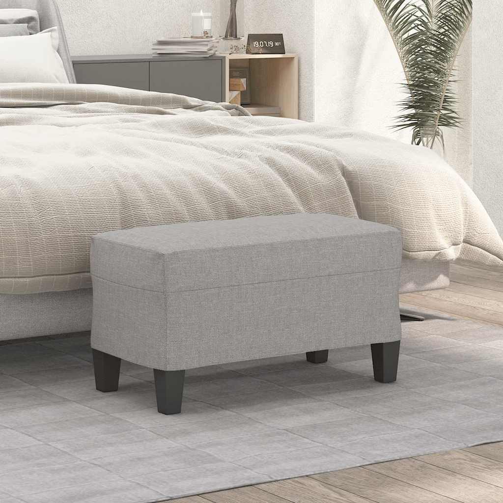 Sitzbank Hellgrau 70x35x41 cm Stoff