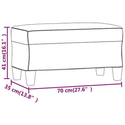 Sitzbank Dunkelgrau 70x35x41 cm Stoff