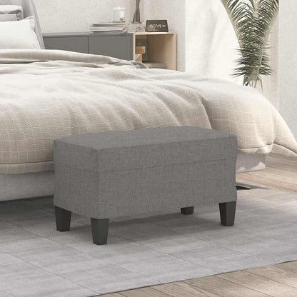 Sitzbank Dunkelgrau 70x35x41 cm Stoff