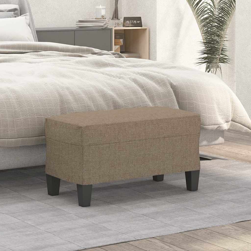 Sitzbank Taupe 70x35x41 cm Stoff