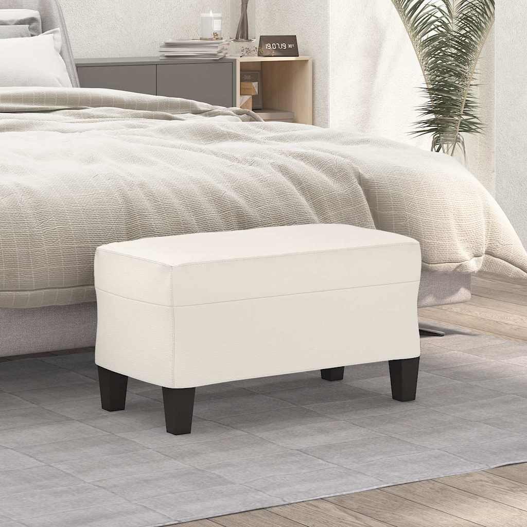 Sitzbank Creme 70x35x41 cm Kunstleder