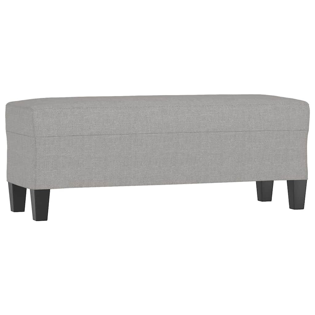 Sitzbank Hellgrau 100x35x41 cm Stoff