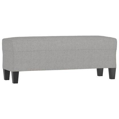 Sitzbank Hellgrau 100x35x41 cm Stoff