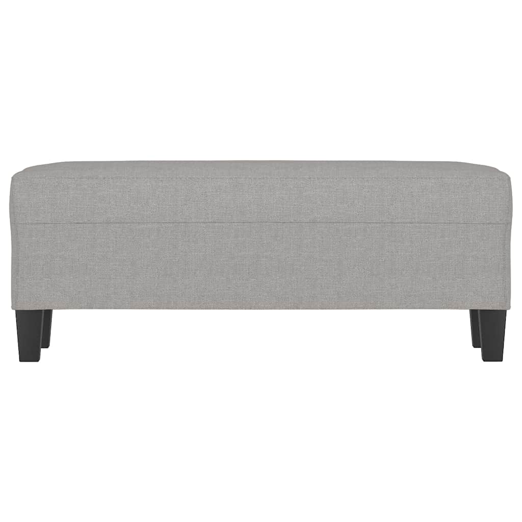Sitzbank Hellgrau 100x35x41 cm Stoff