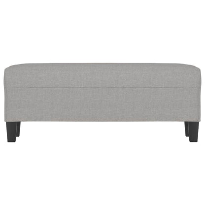 Sitzbank Hellgrau 100x35x41 cm Stoff