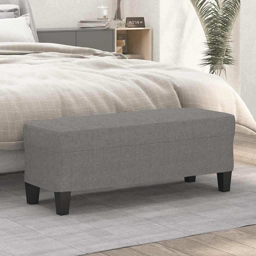 Sitzbank Dunkelgrau 100x35x41 cm Stoff