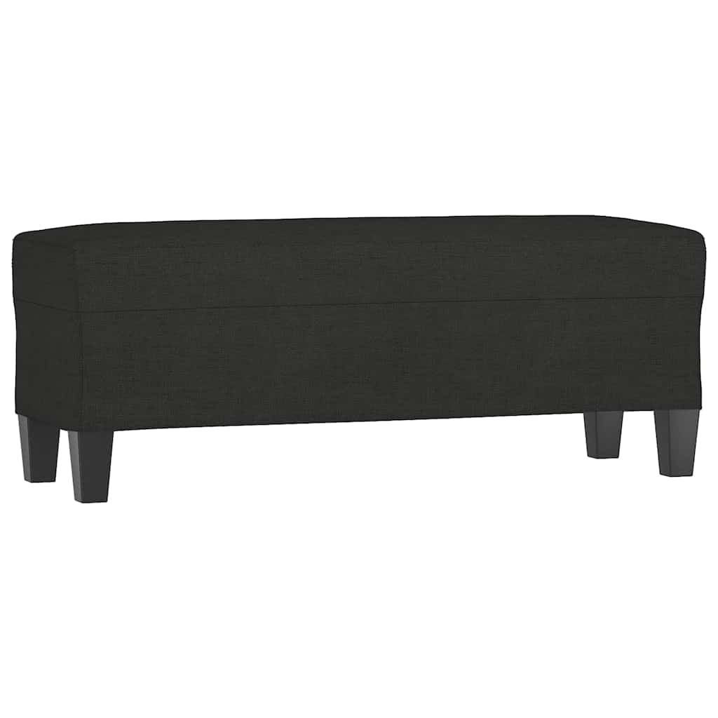 Sitzbank Schwarz 100x35x41 cm Stoff