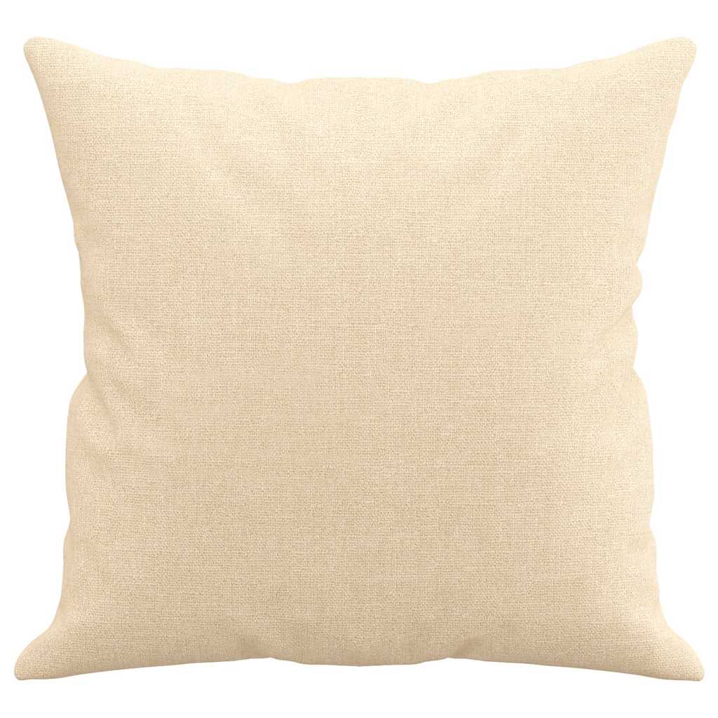 Zierkissen 2 Stk. Creme 40x40 cm Stoff