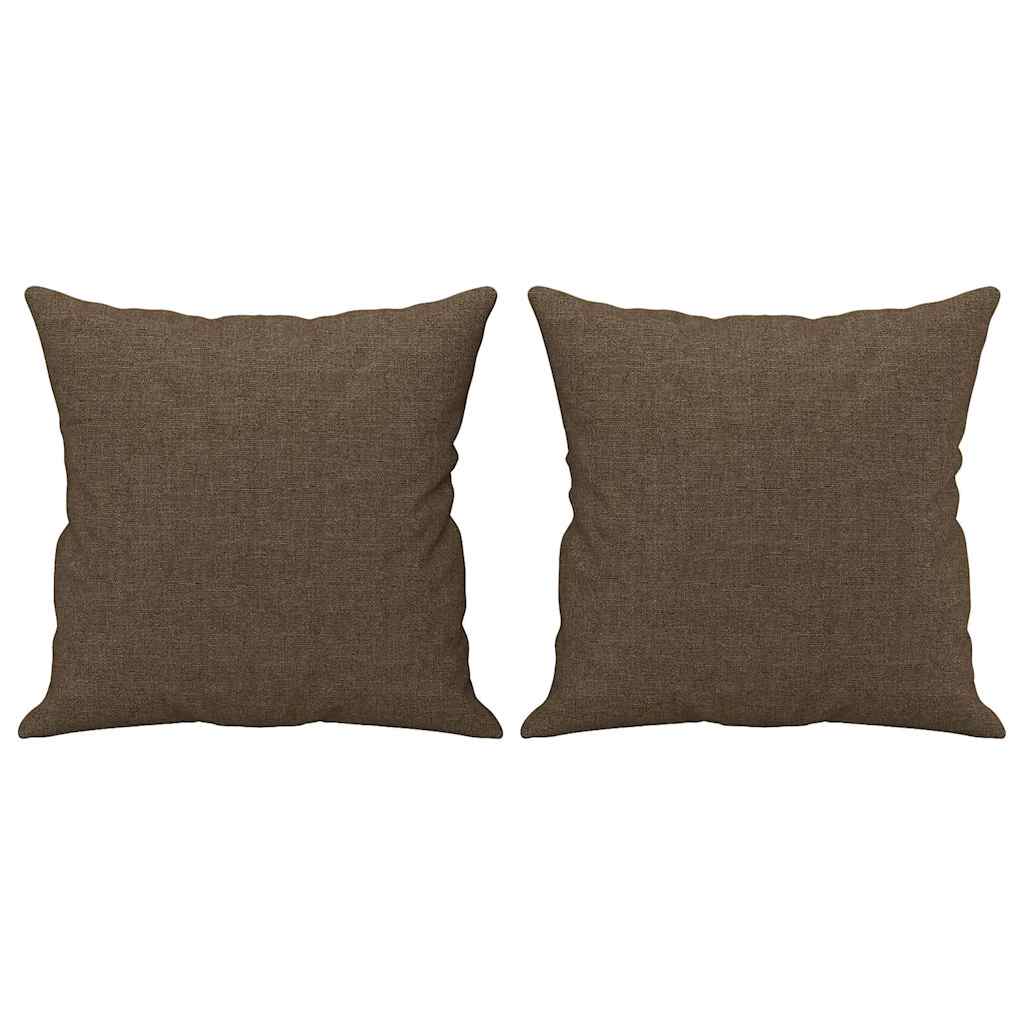 Zierkissen 2 Stk. Braun 40x40 cm Stoff