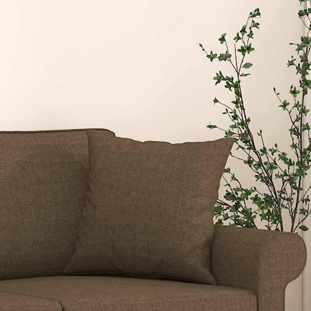 Zierkissen 2 Stk. Braun 40x40 cm Stoff
