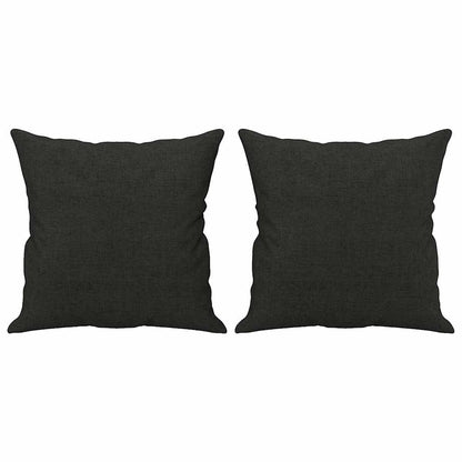 Zierkissen 2 Stk. Schwarz 40x40 cm Stoff