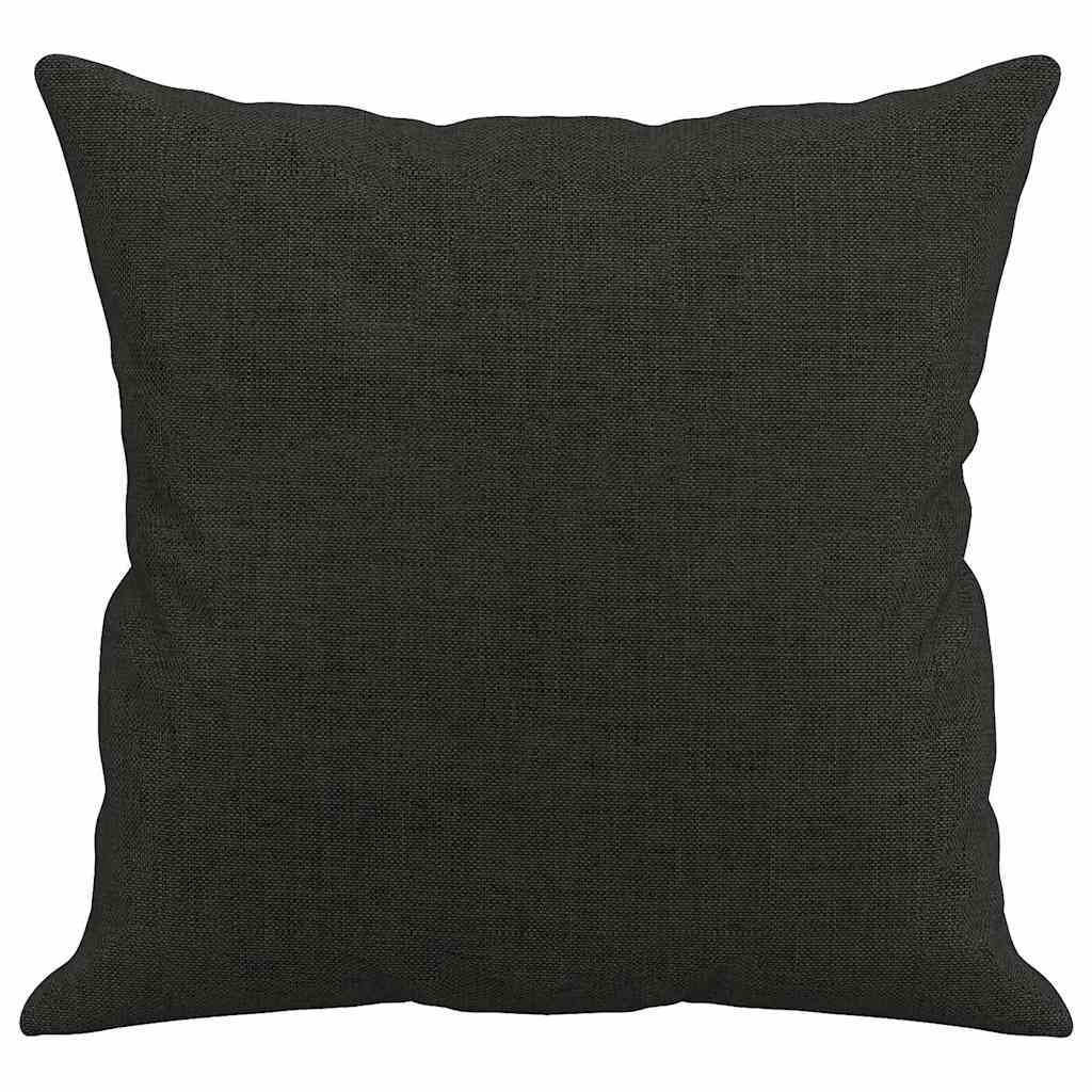 Zierkissen 2 Stk. Schwarz 40x40 cm Stoff