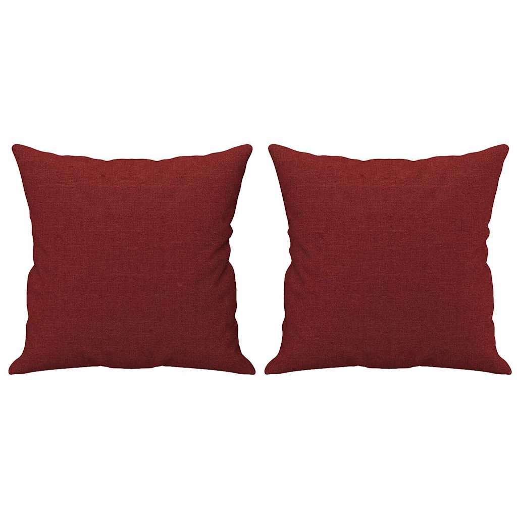 Zierkissen 2 Stk. Weinrot 40x40 cm Stoff