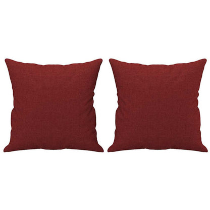 Zierkissen 2 Stk. Weinrot 40x40 cm Stoff