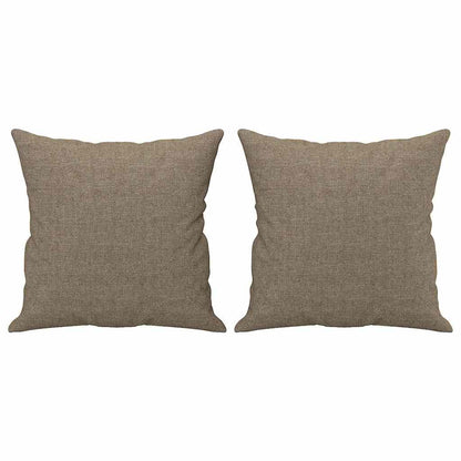 Zierkissen 2 Stk. Taupe 40x40 cm Stoff