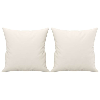 Zierkissen 2 Stk. Creme 40x40 cm Kunstleder