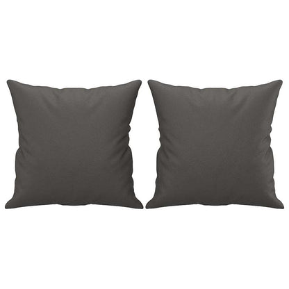 Zierkissen 2 Stk. Grau 40x40 cm Kunstleder