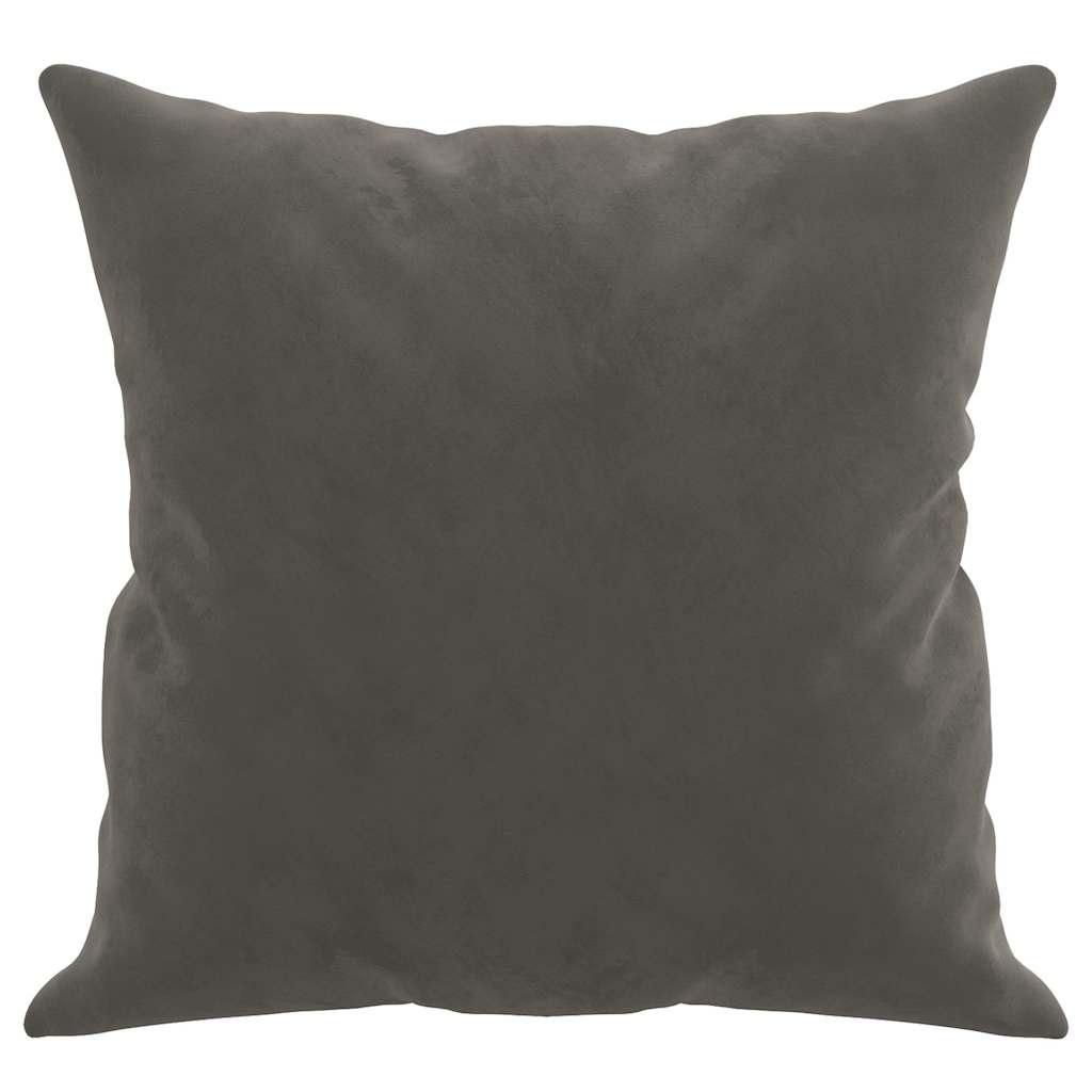 Zierkissen 2 Stk. Dunkelgrau 40x40 cm Samt