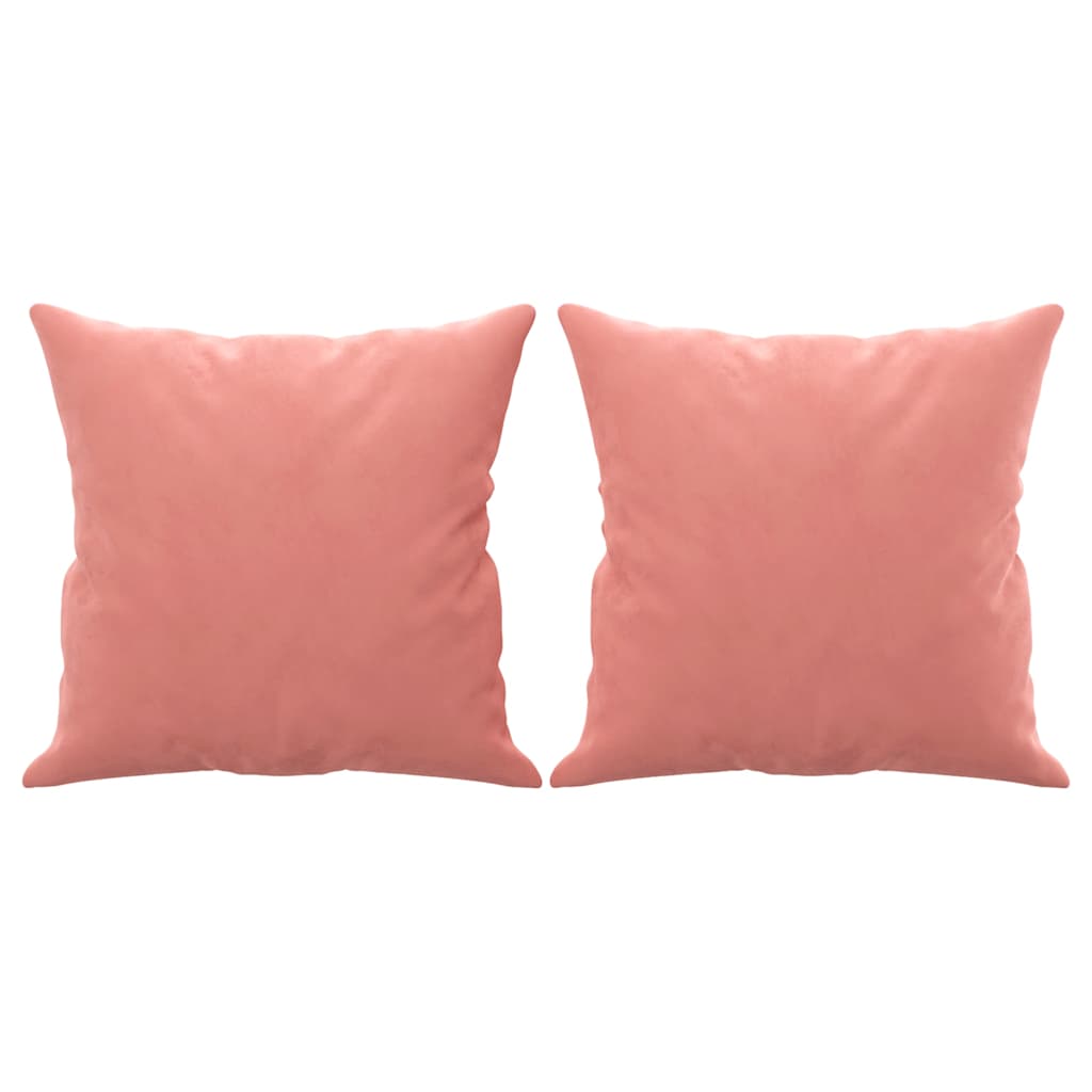 Zierkissen 2 Stk. Rosa 40x40 cm Samt