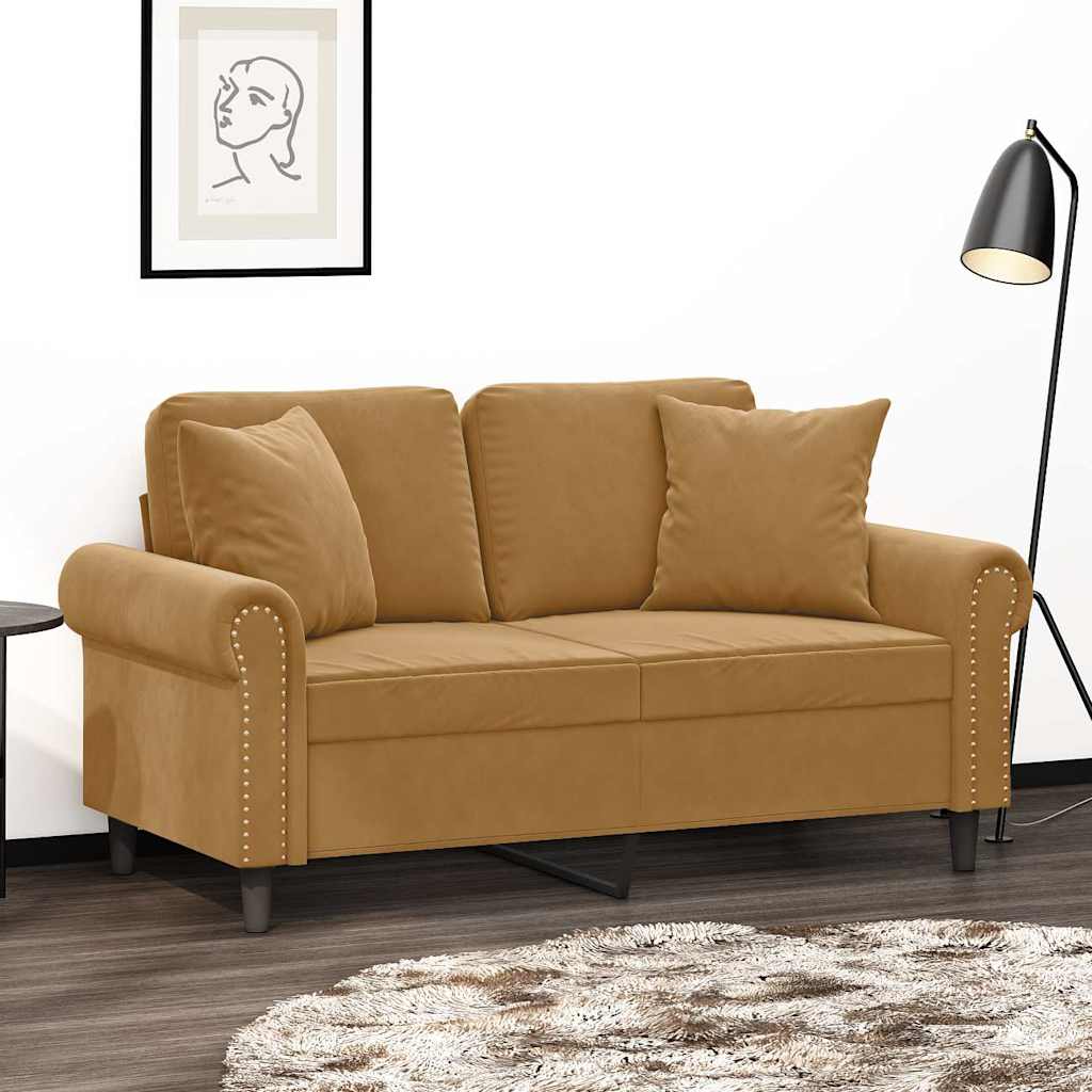 Zierkissen 2 Stk. Braun 40x40 cm Samt
