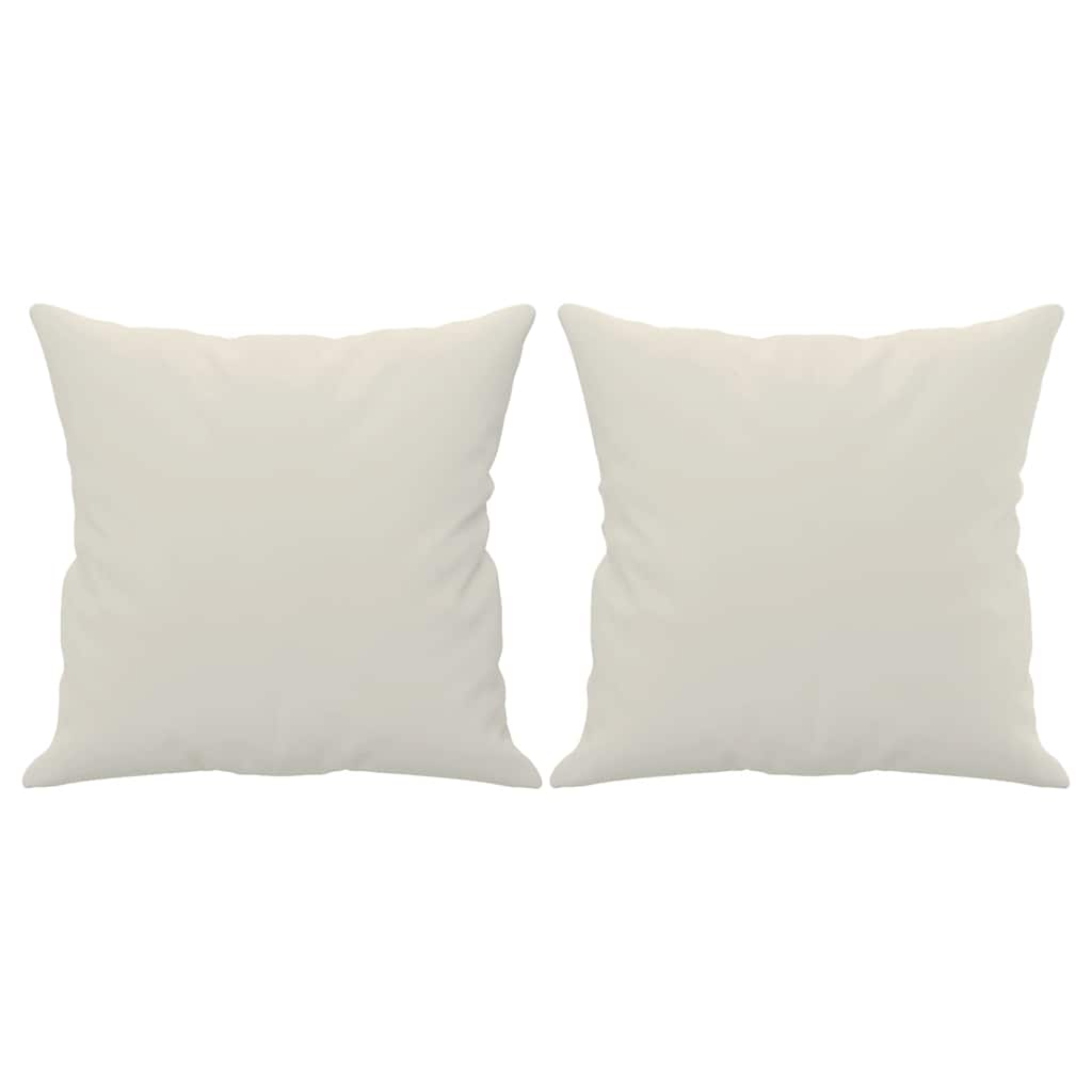 Zierkissen 2 Stk. Creme 40x40 cm Samt