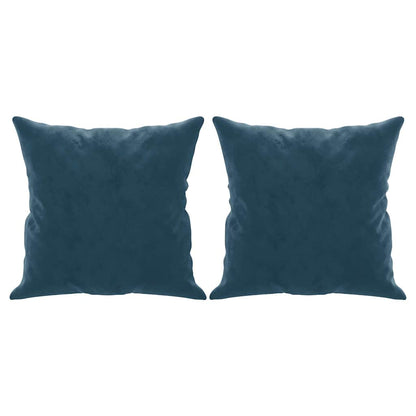 Zierkissen 2 Stk. Blau 40x40 cm Samt