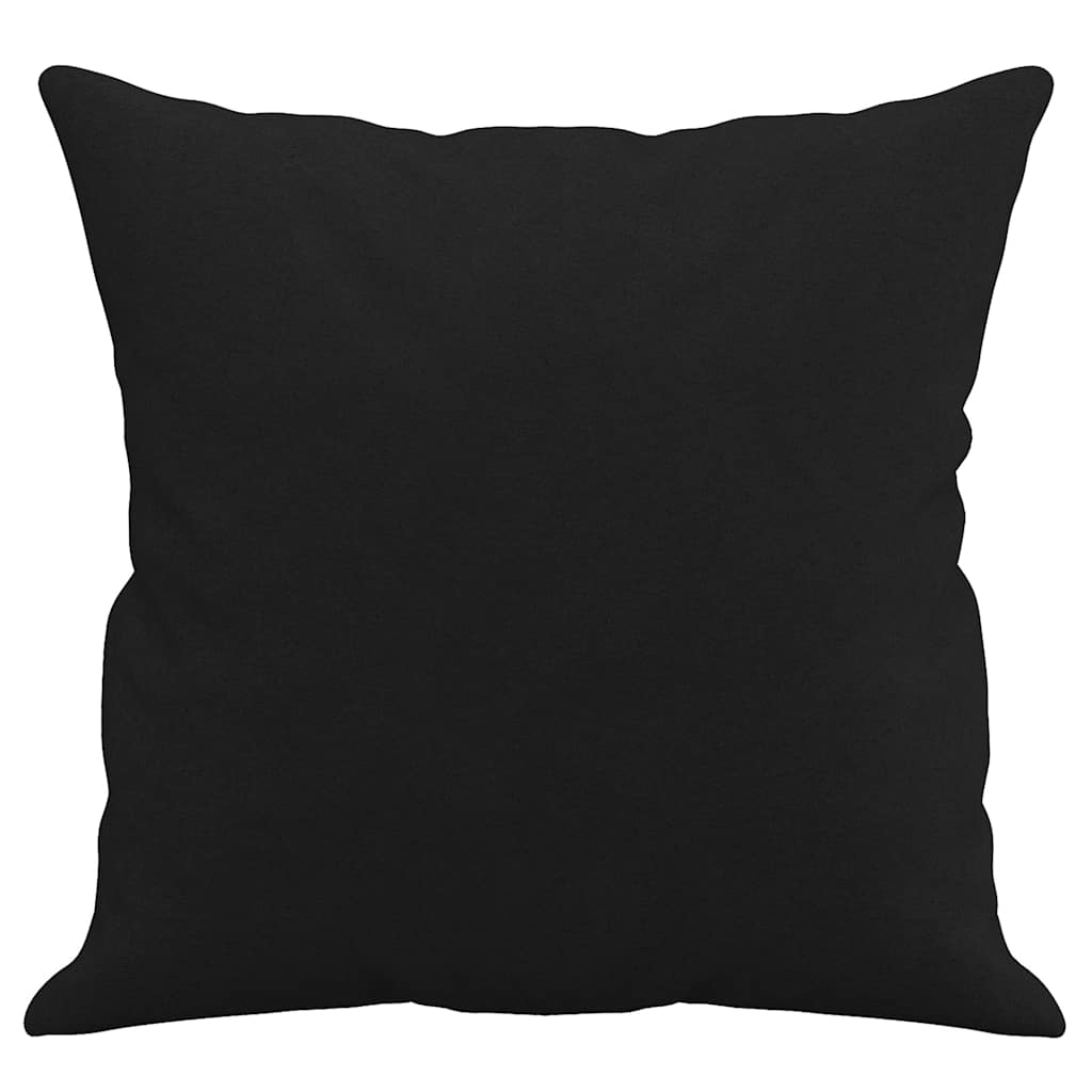 Zierkissen 2 Stk. Schwarz 40x40 cm Mikrofasergewebe