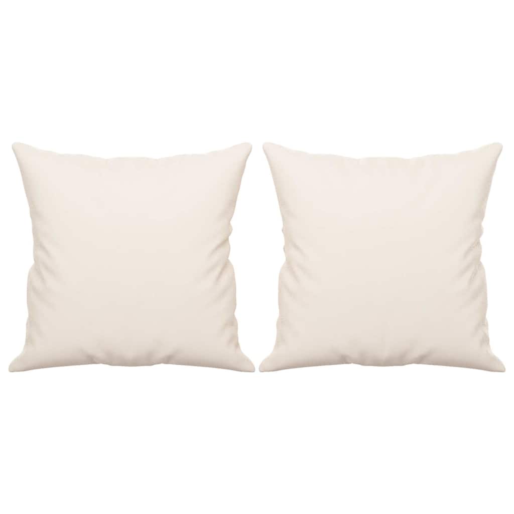 Zierkissen 2 Stk. Beige 40x40 cm Mikrofasergewebe