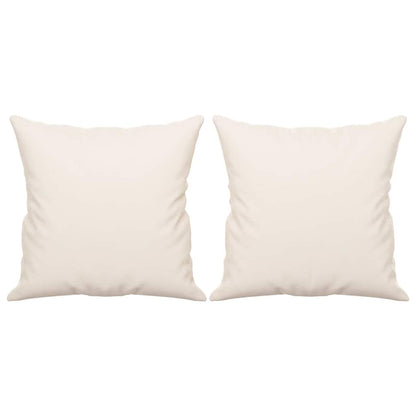 Zierkissen 2 Stk. Beige 40x40 cm Mikrofasergewebe