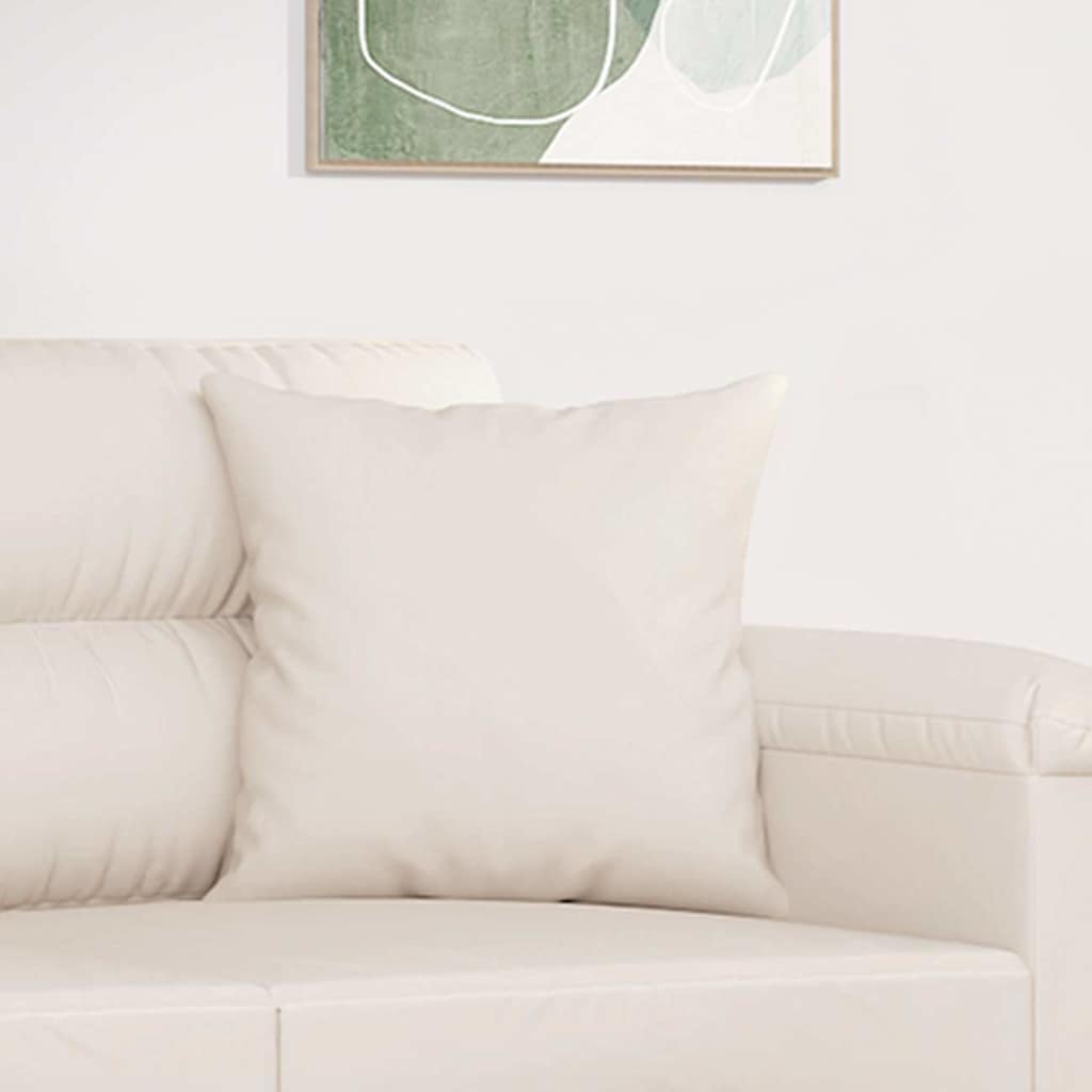 Zierkissen 2 Stk. Beige 40x40 cm Mikrofasergewebe