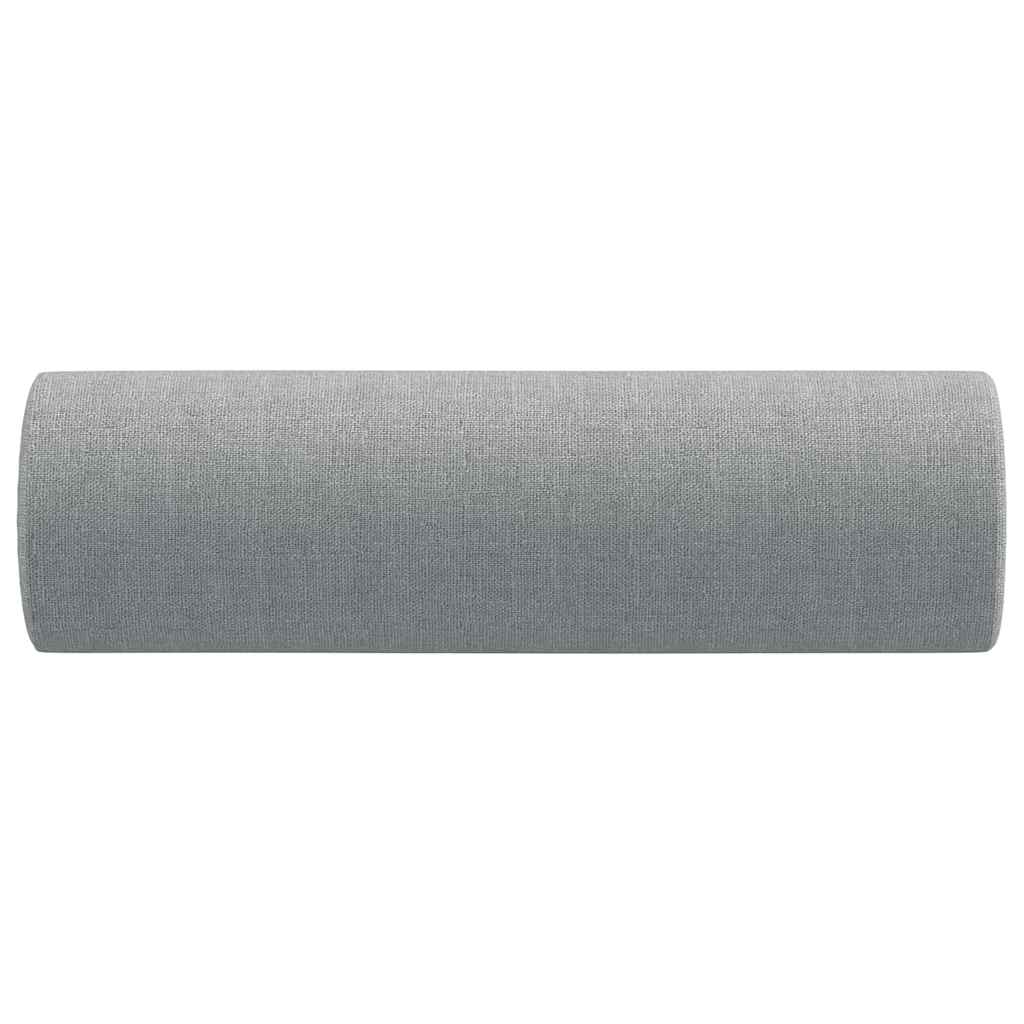 Zierkissen 2 Stk. Hellgrau Ø15x50 cm Stoff