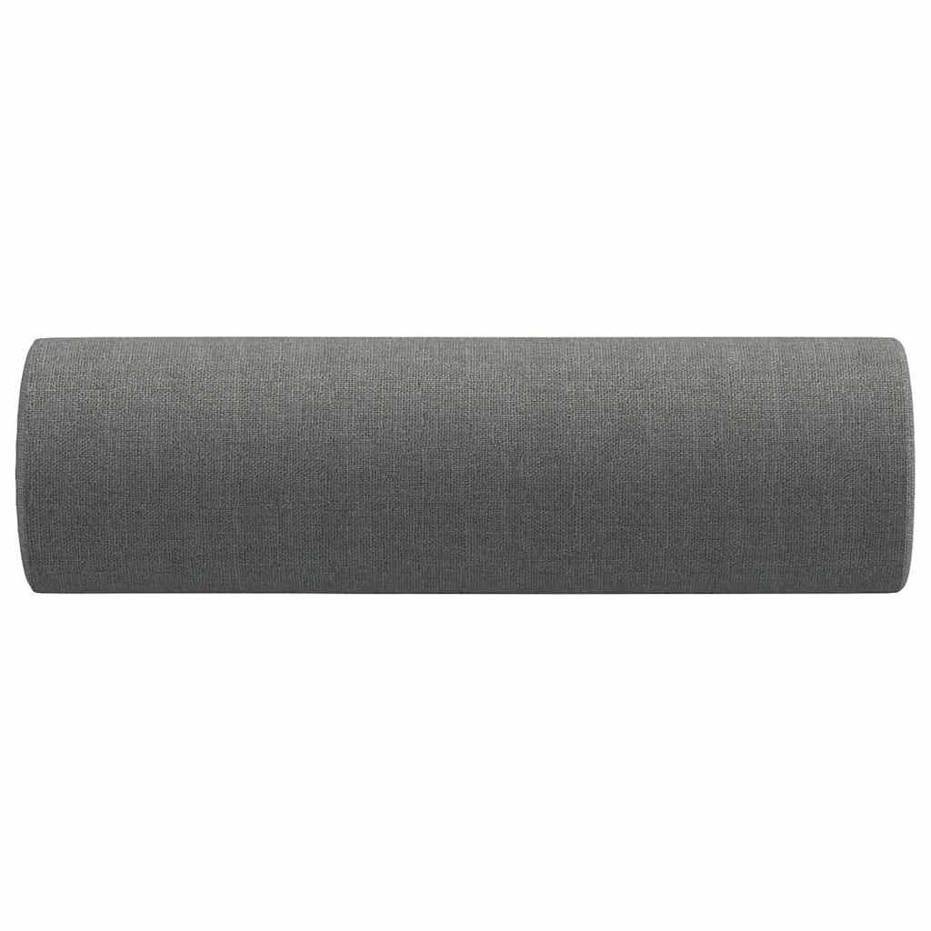 Zierkissen 2 Stk. Dunkelgrau Ø15x50 cm Stoff