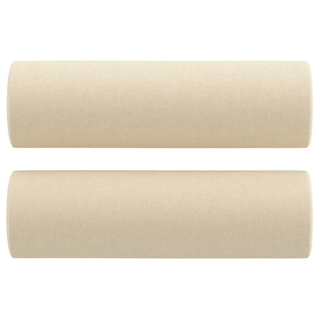 Zierkissen 2 Stk. Creme Ø15x50 cm Stoff