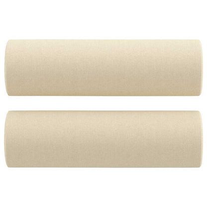 Zierkissen 2 Stk. Creme Ø15x50 cm Stoff